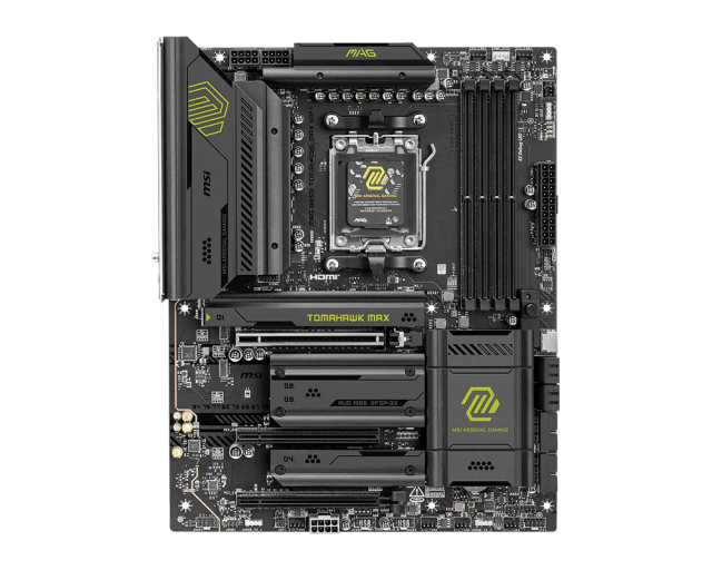 Дънна платка MSI MAG B850 TOMAHAWK MAX WFII, AM5, 4x DDR5, 4x M2, 4x SATA 6Gb/s, HDMI, ATX