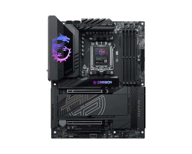 Дънна платка MSI MPG X870E CARBON MAX WIFI, AM5, 4x DDR5, 4x M2, 4x SATA 6Gb/s, HDMI, ATX