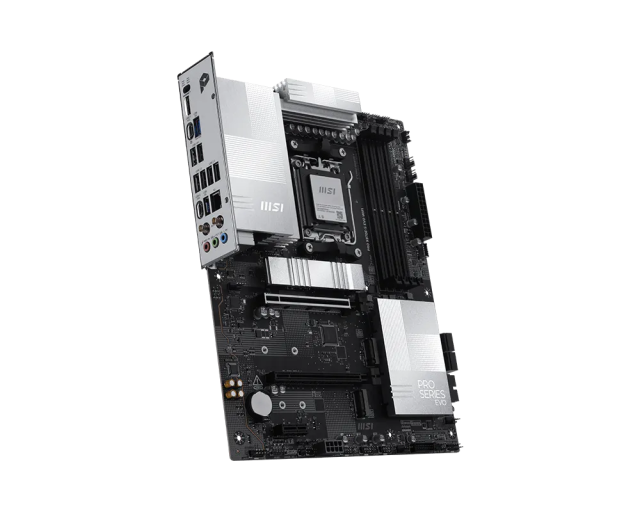 Дънна платка MSI PRO X870E-S EVO WIFI, AM5, 4x DDR5, 3x M.2, 4x SATA 6G, Wi-Fi 7+Bluetooth, 5G LAN, HDMI, ATX 