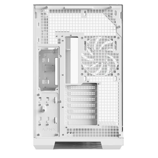 Кутия APNX V2 WHITE, Middle Tower, 2x USB 3.2, 1x USB Тype-C, 1x HD Audio, ATX / Micro ATX / Mini-ITX