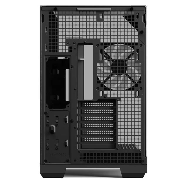 Кутия APNX V2 Black, Middle Tower, 2x USB 3.2, 1x USB Тype-C, 1x HD Audio, ATX / Micro ATX / Mini-ITX