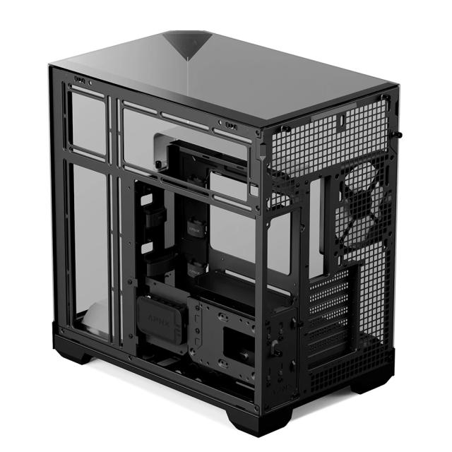 Кутия APNX V2 Black, Middle Tower, 2x USB 3.2, 1x USB Тype-C, 1x HD Audio, ATX / Micro ATX / Mini-ITX