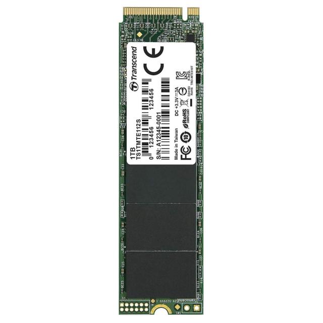 Твърд диск Transcend 1TB, M.2 2280,PCIe Gen3x4, M-Key, 3D TLC, DRAM-less