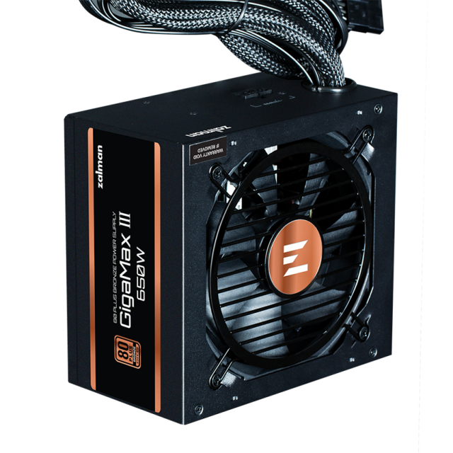 Захранване Zalman Gigamax III ZM650-GV3 650W, Active PFC, 80 PLUS BRONZE