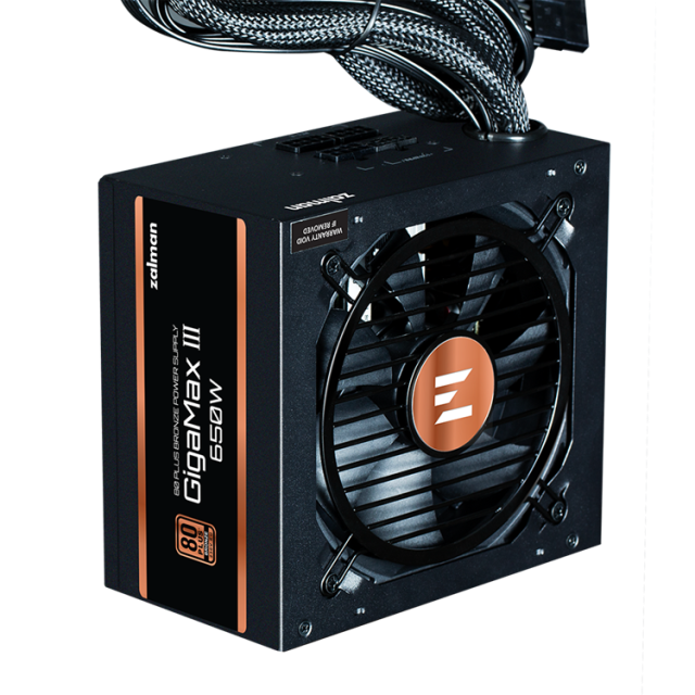 Захранване Zalman GigaMax III ZM850-GV3 850W, Active PFC, 80 PLUS BRONZE
