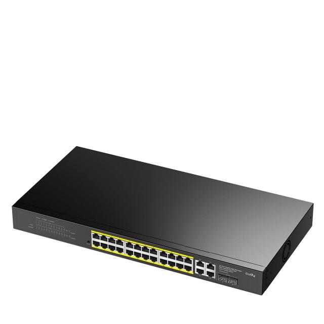 Суич Cudy GS1028EPS2, 24 портов, управляем Gigabit PoE+, 2x Gigabit SFP, 4x Uplink