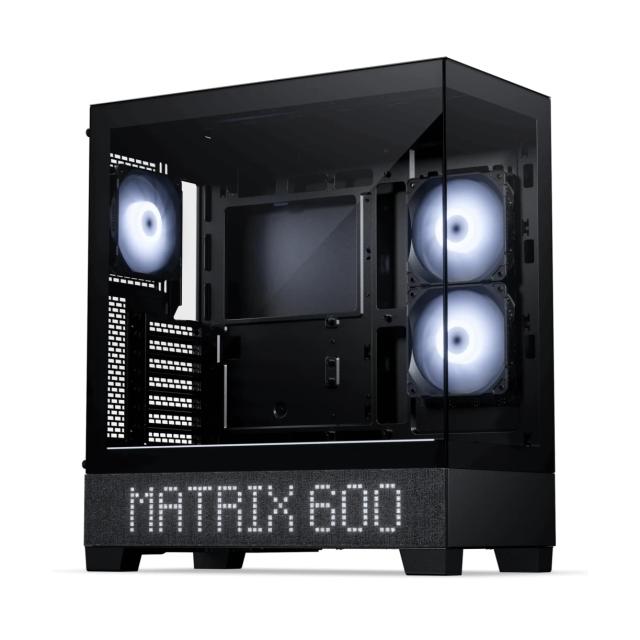 Кутия Phanteks View Matrix Black, Middle Tower, 2x USB 3.0, 1x USB 3.2 Type-C, 1x HD Audio, E-ATX ATX / Micro ATX / Mini ITX
