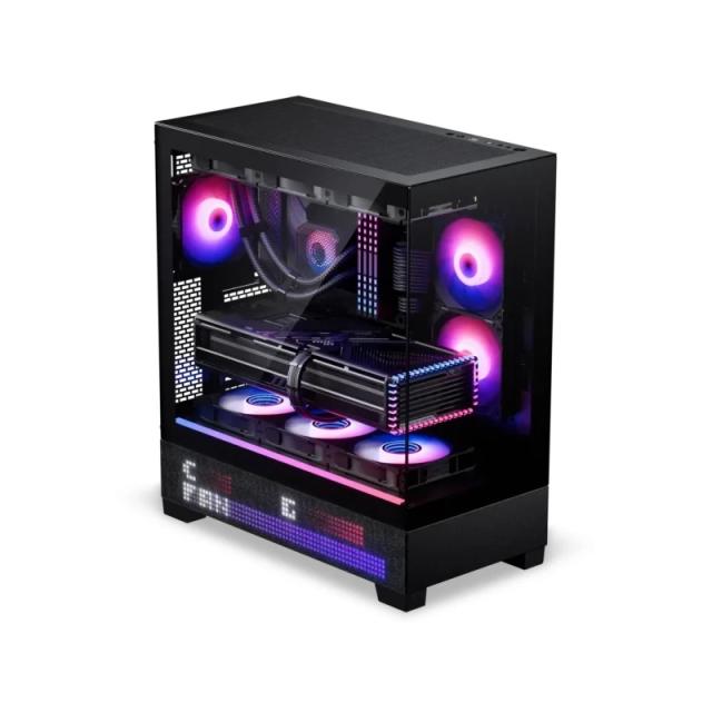Кутия Phanteks View Matrix Black, Middle Tower, 2x USB 3.0, 1x USB 3.2 Type-C, 1x HD Audio, E-ATX ATX / Micro ATX / Mini ITX