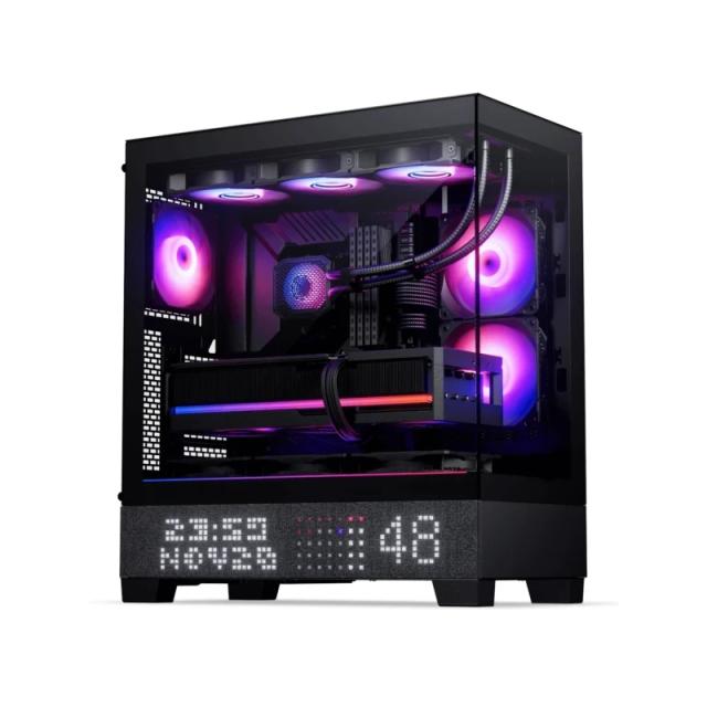 Кутия Phanteks View Matrix Black, Middle Tower, 2x USB 3.0, 1x USB 3.2 Type-C, 1x HD Audio, E-ATX ATX / Micro ATX / Mini ITX