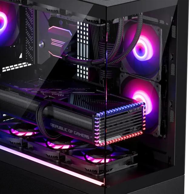 Кутия Phanteks XT View Black, Middle Tower, 1x USB 3.0, 1x USB 3.2 Type-C, 1x HD Audio, E-ATX ATX / Micro ATX / Mini ITX