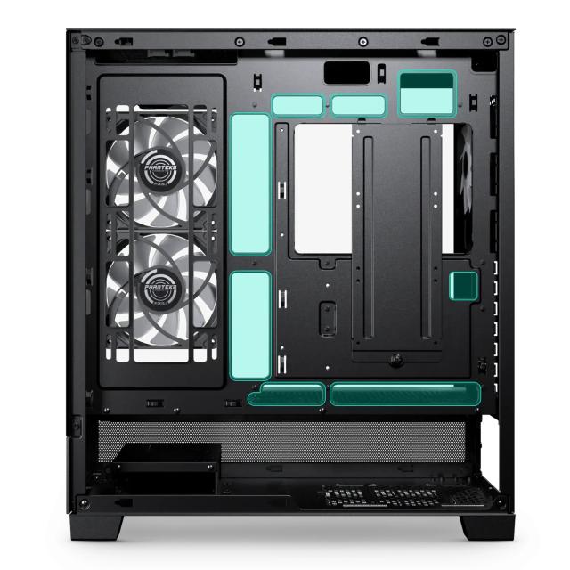 Кутия Phanteks XT View Black, Middle Tower, 1x USB 3.0, 1x USB 3.2 Type-C, 1x HD Audio, E-ATX ATX / Micro ATX / Mini ITX