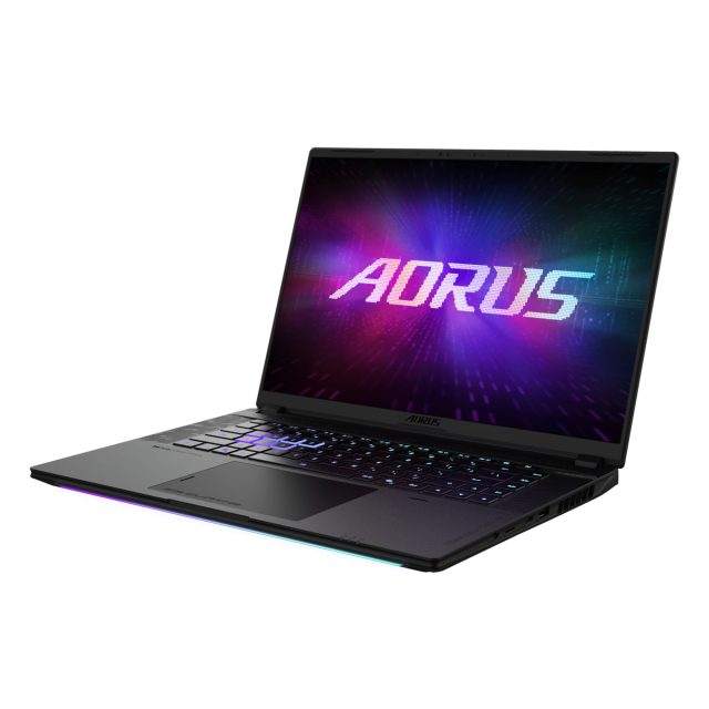 Лаптоп Gigabyte Aorus Master 16 6ZJ, AMD Ryzen 9 9955HX3D 16C (2.5 / 5.4 GHz, 16MBCache), 16" (40.64cm) WUXGA OLED Display, NVIDIA GF RTX5090 24GB GDDR7, 32GB DDR5, 1TB SSD NVMe, Windows 11 Pro 