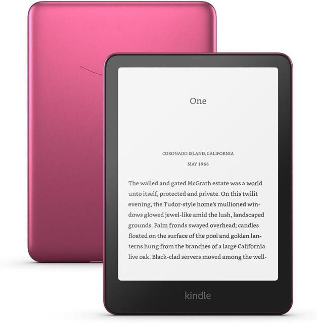 Електронна книга Kindle Paperwhite Signature Edition 7" (17.8 cm), 32GB, IPX8, Bluetooth, Wi-Fi, USB, Metalic Raspberry