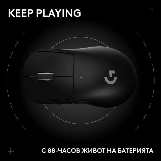 Геймърска мишка Logitech G Pro X Superlight 2 DEX SE, Wireless, оптичена 32000 dpi, USB, Black
