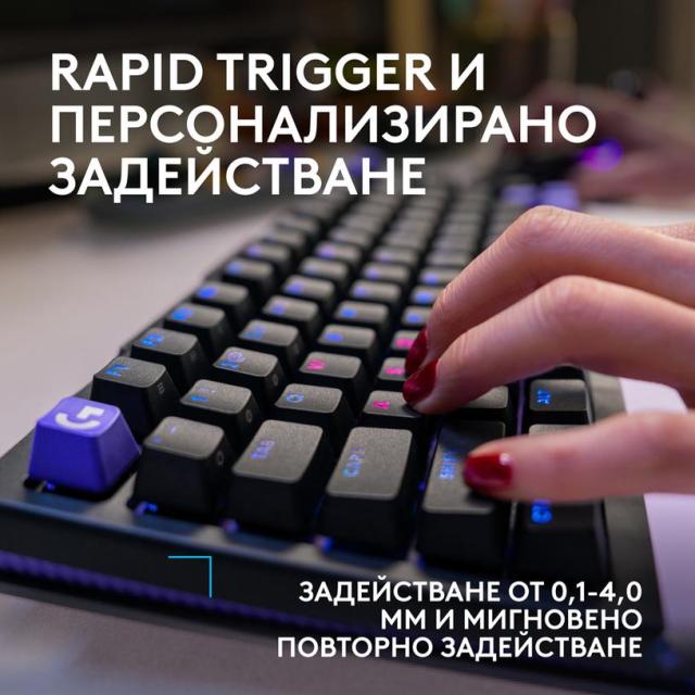 Геймърска механична клавиатура Logitech G512 X 98, Dual Swap Analog/Mechanical Tactile switch, черна, USB