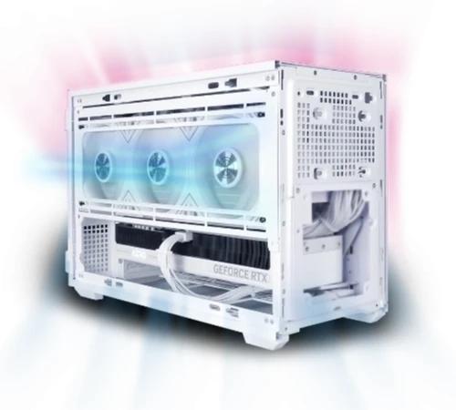 Кутия Lian-Li DAN B4 White, Mini Tower, 2x USB 3.0 TYPE-A, 1x USB TYPE-C, 1x HD Audio, mATX, Mini-ITX