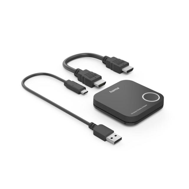 HAMA Безжичен HDMI адаптер за дисплей, Full HD 1080p, Miracast / Wireless Display