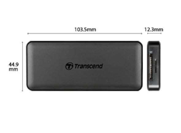 USB хъб Transcend 3-Port Hub,1-Port PD,SD/MicroSD Reader, USB 3.1 Gen 2,Type C