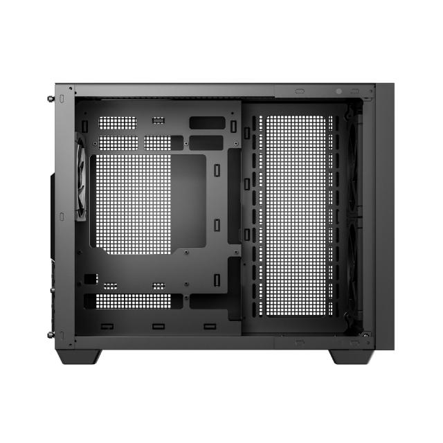 Кутия за компютър DeepCool CG330 MESH 3F Black, Mini Tower, 1x USB Type-C, 1x USB 3.0, 1x USB 2.0, 1x HD Audio, mATX, Mini-ITX