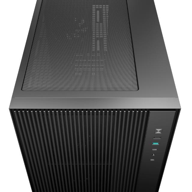 Кутия за компютър DeepCool CG330 MESH 3F Black, Mini Tower, 1x USB Type-C, 1x USB 3.0, 1x USB 2.0, 1x HD Audio, mATX, Mini-ITX
