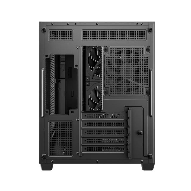 Кутия за компютър DeepCool CG330 MESH 3F Black, Mini Tower, 1x USB Type-C, 1x USB 3.0, 1x USB 2.0, 1x HD Audio, mATX, Mini-ITX