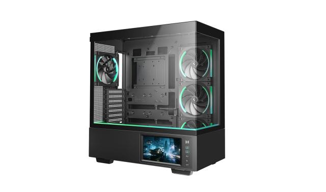 Кутия за компютър DeepCool CH690 LCD Black, Middle Tower, 1x USB Type-C, 2x USB 3.0, 1x HD Audio, ATX, mATX, Mini-ITX