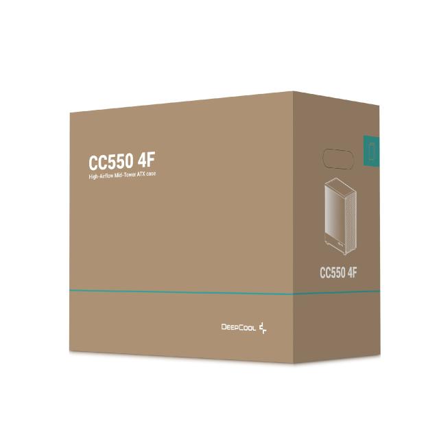 Кутия DeepCool CC550 4F, Middle Tower, 1x USB 3.0, 1x USB 2.0, 1x USB 3.1 Type-C, ATX / mATX / Mini-ITX