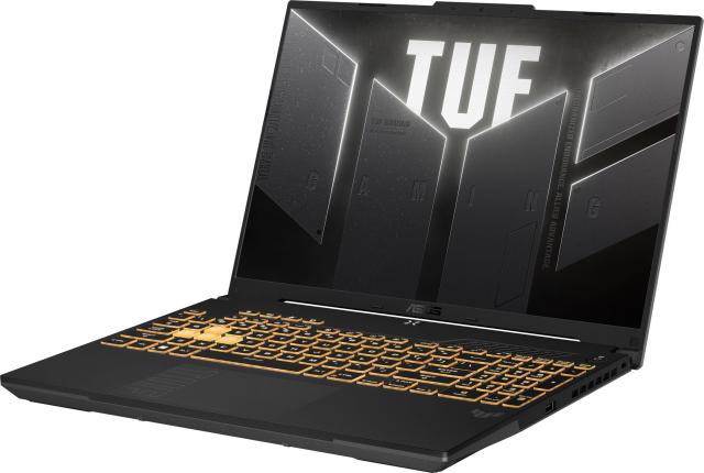 Лаптоп ASUS TUF Gaming F16 FX607VJR-TU307, Intel Core 7 230H 10C (1.8 / 5.2 GHz, 24MB Cache), 16" (40.64cm) WUXGA IPS 144Hz Anti-Glare Display, NVIDIA GF RTX3050 6GB GDDR6, 16 GB DDR5,  512 GB M.2 NVMe SSD, No OS