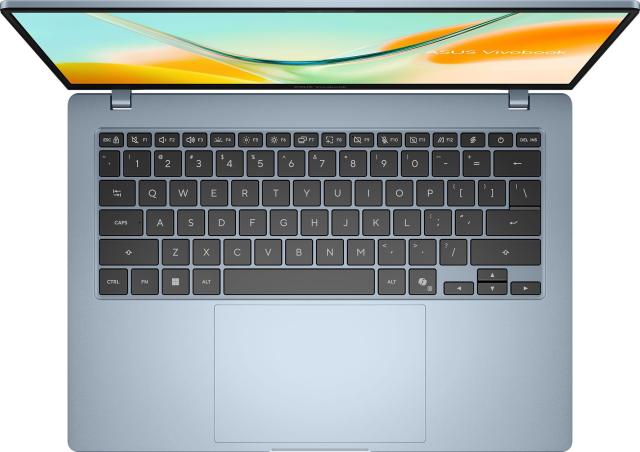 Лаптоп ASUS Vivobook S14 S5408QA-TM274W, Qualcomm Snapdragon X X1-26-101 8C (2.97 GHz, 30MB Cache), 14.0" (35.56 cm) WUXGA IPS Anti-glare Display, 8GB LPDDR5X, 256GB M.2 NVMe SSD, Windows 11 Home