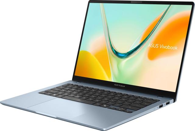 Лаптоп ASUS Vivobook S14 S5408QA-TM274W, Qualcomm Snapdragon X X1-26-101 8C (2.97 GHz, 30MB Cache), 14.0" (35.56 cm) WUXGA IPS Anti-glare Display, 8GB LPDDR5X, 256GB M.2 NVMe SSD, Windows 11 Home