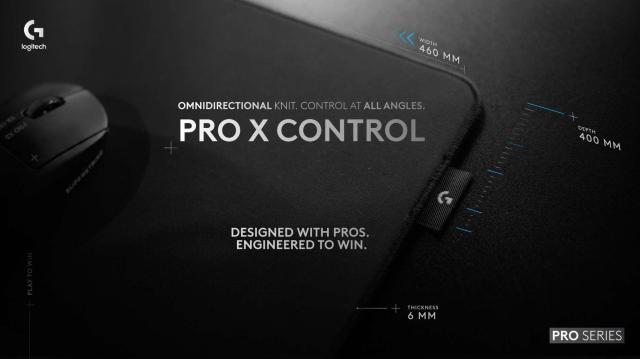 Геймърски пад Logitech Pro X Control 400x460 mm - Черен
