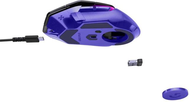 Гейминг мишка Logitech G502 X Plus Lightsync RGB, Wireless, оптичен HERO 44K, 48 000 DPI, Dark Lilac