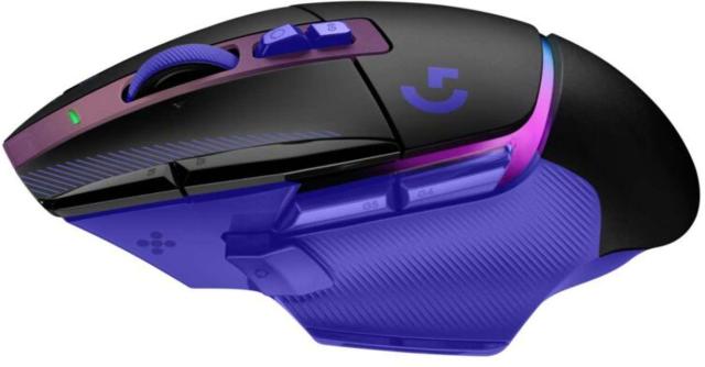 Гейминг мишка Logitech G502 X Plus Lightsync RGB, Wireless, оптичен HERO 44K, 48 000 DPI, Dark Lilac