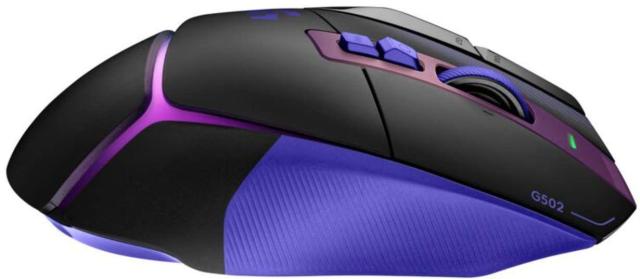 Гейминг мишка Logitech G502 X Plus Lightsync RGB, Wireless, оптичен HERO 44K, 48 000 DPI, Dark Lilac