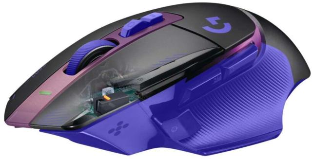 Гейминг мишка Logitech G502 X Plus Lightsync RGB, Wireless, оптичен HERO 44K, 48 000 DPI, Dark Lilac