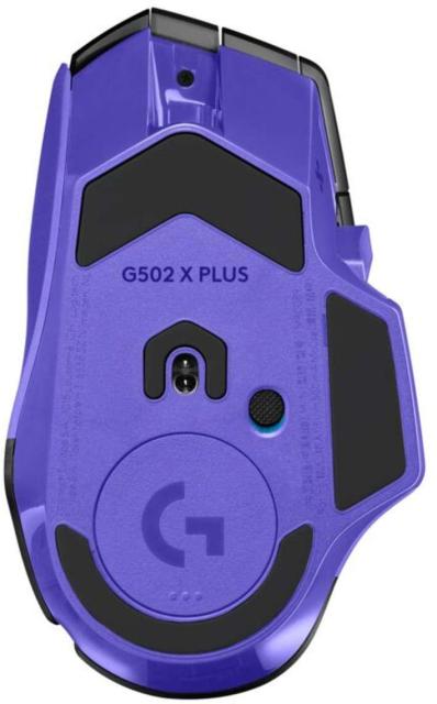 Гейминг мишка Logitech G502 X Plus Lightsync RGB, Wireless, оптичен HERO 44K, 48 000 DPI, Dark Lilac