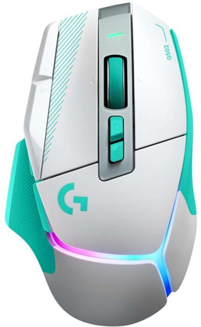 Гейминг мишка Logitech G502 X Plus Lightsync RGB, Wireless, оптичен HERO 44K, 48 000 DPI, Mint