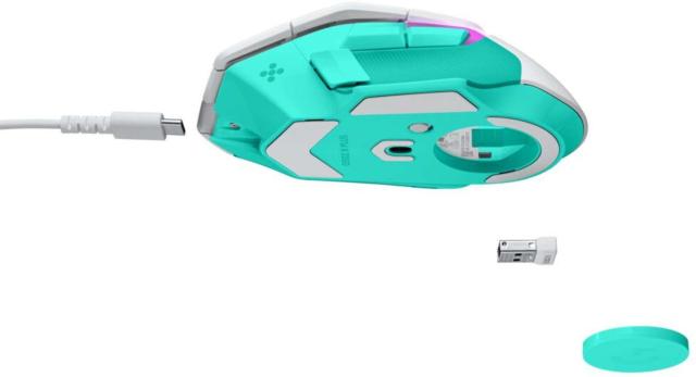 Гейминг мишка Logitech G502 X Plus Lightsync RGB, Wireless, оптичен HERO 44K, 48 000 DPI, Mint