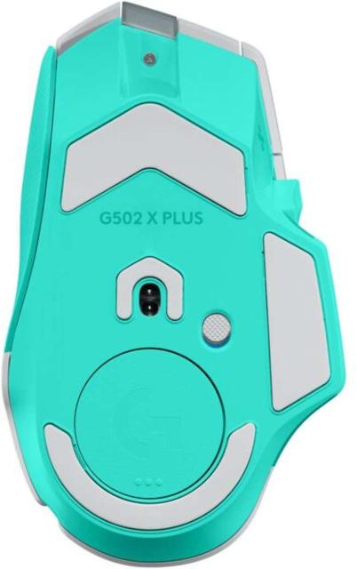 Гейминг мишка Logitech G502 X Plus Lightsync RGB, Wireless, оптичен HERO 44K, 48 000 DPI, Mint