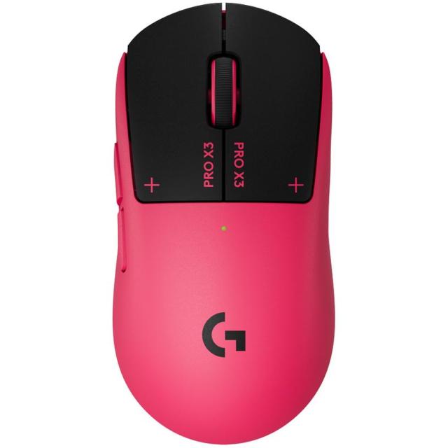 Гейминг мишка Logitech G Pro X3 Superstrike, Wireless, оптичен HERO 2, 48 000 DPI, Magenta Eclipse