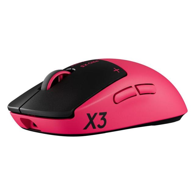 Гейминг мишка Logitech G Pro X3 Superstrike, Wireless, оптичен HERO 2, 48 000 DPI, Magenta Eclipse