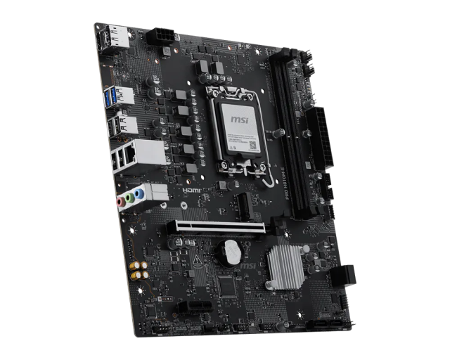 Дънна платка MSI PRO H810M-E, LGA1851, 2x DDR5, 1x M.2, 4x SATA 6G, HDM, DisplayPort, mATX