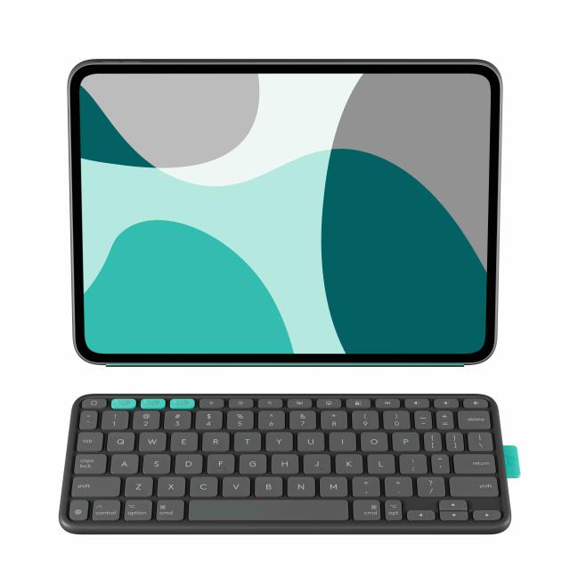 Logitech Flip Folio Keyboard Case US, защитен калъф 11.0" (27.94 cm) с безжична клавиатура, Graphite 