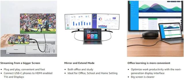 Кабел Vention USB Type-C(м) към HDMI (м) 4K, 1.5m Black
