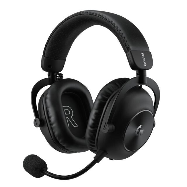 Геймърски слушалки Logitech Pro X 3 Lightspeed Black, Wireless, Bluetooth, USB, Jack 3.5mm