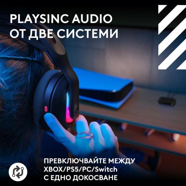 Геймърски слушалки Logitech Astro A20 X Lightspeed Black, Wireless, Bluetooth, USB-C кабел, микрофон