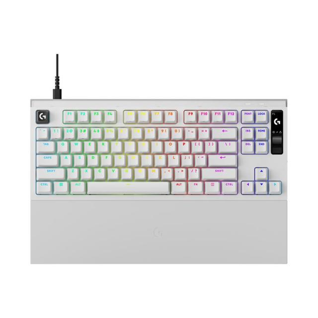 Геймърска механична клавиатура Logitech G Pro X2 RAPID TKL White, Magnetic Analog Linear Switch, USB