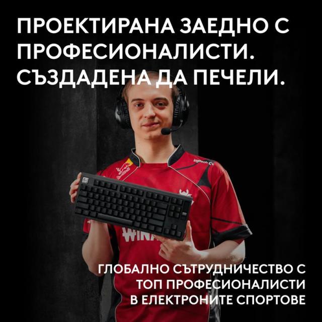 Геймърска механична клавиатура Logitech G Pro X2 RAPID TKL White, Magnetic Analog Linear Switch, USB