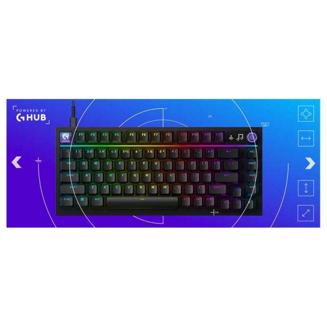 Геймърска механична клавиатура Logitech G316 X 75 Black RGB, Hot-Swappable Tactile Switch, USB