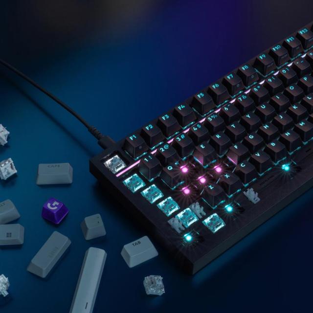 Геймърска механична клавиатура Logitech G316 X 75 Black RGB, Hot-Swappable Tactile Switch, USB